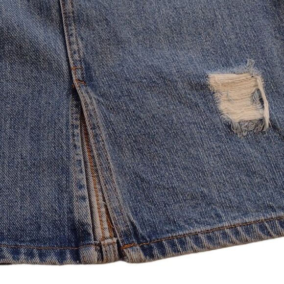 Roxy Women's Distressed Denim Skirt Size Small - Picture 6 of 13